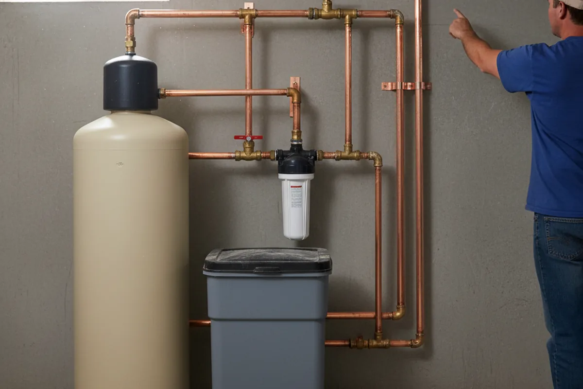 Whole-house water treatment system installed in New London