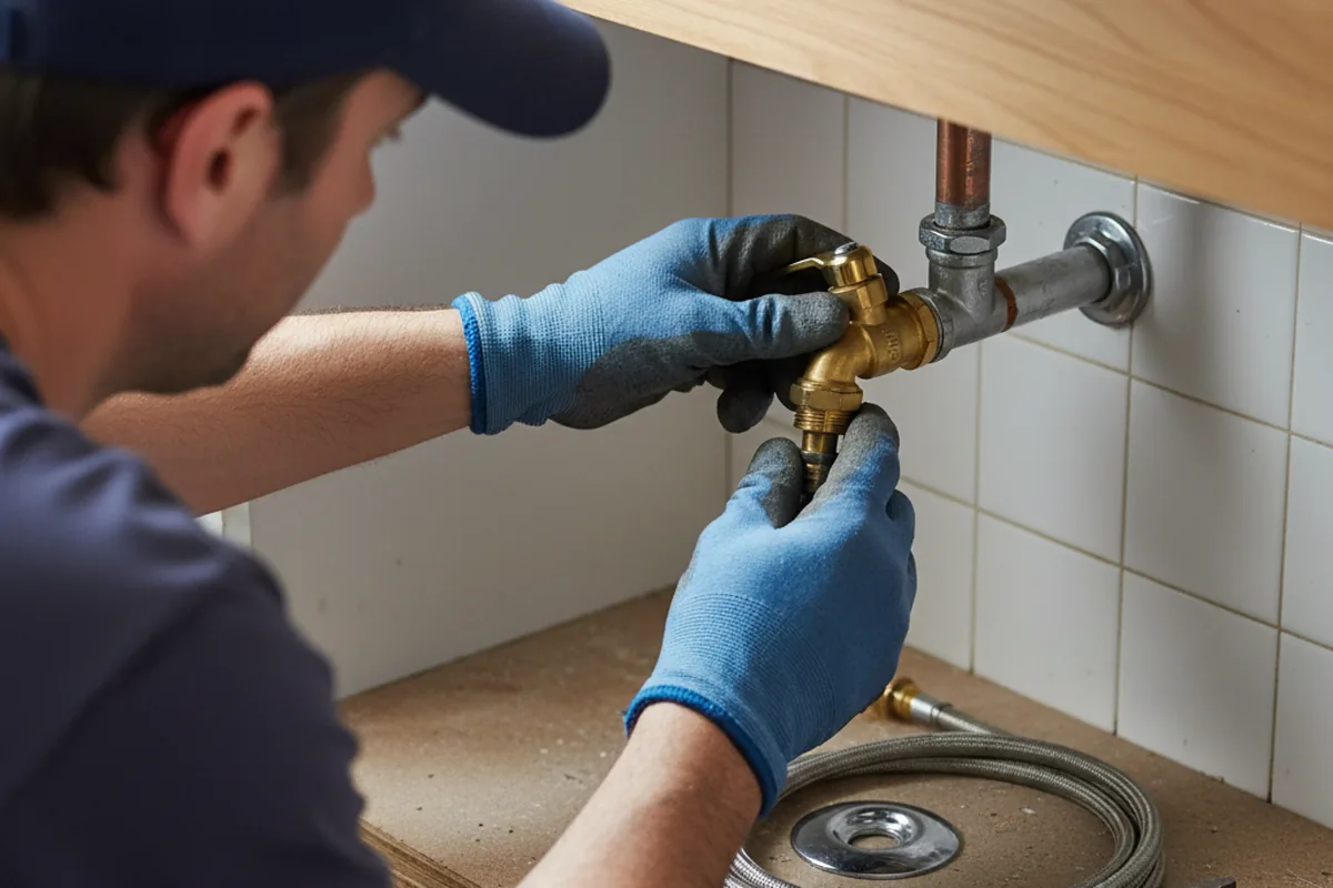 Shutoff valve and fitting work during Faucet and Fixture Repair in New London